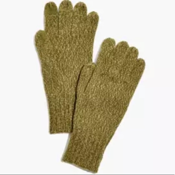 Madewell green wool texting gloves NWT - Picture 1 of 5
